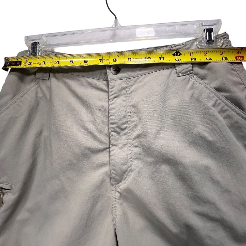 Cabelas Womens Outdoor Hiking Pants Zipper Pockets 12 Nylon Beige Active - Picture 10 of 13